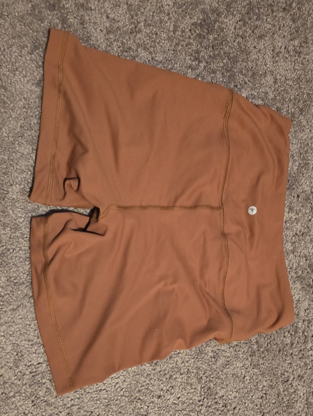 90 Degree By Reflex High-Waist Bike Shorts in Brown